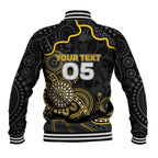 Custom Richmond Football Baseball Jacket Aboriginal Dot Art Pattern