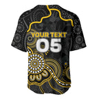 Custom Richmond Football Baseball Jersey Aboriginal Dot Art Pattern