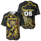 Custom Richmond Football Baseball Jersey Aboriginal Dot Art Pattern