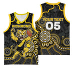 Custom Richmond Football Basketball Jersey Aboriginal Dot Art Pattern