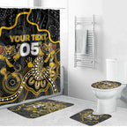 Custom Richmond Football Bathroom Set Aboriginal Dot Art Pattern