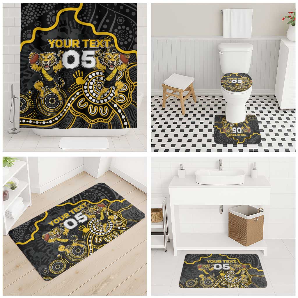 Custom Richmond Football Bathroom Set Aboriginal Dot Art Pattern