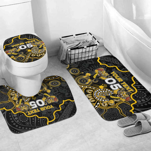 Custom Richmond Football Bathroom Set Aboriginal Dot Art Pattern