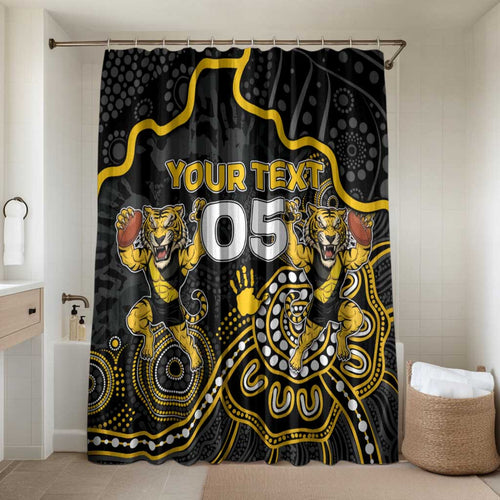 Custom Richmond Football Bathroom Set Aboriginal Dot Art Pattern