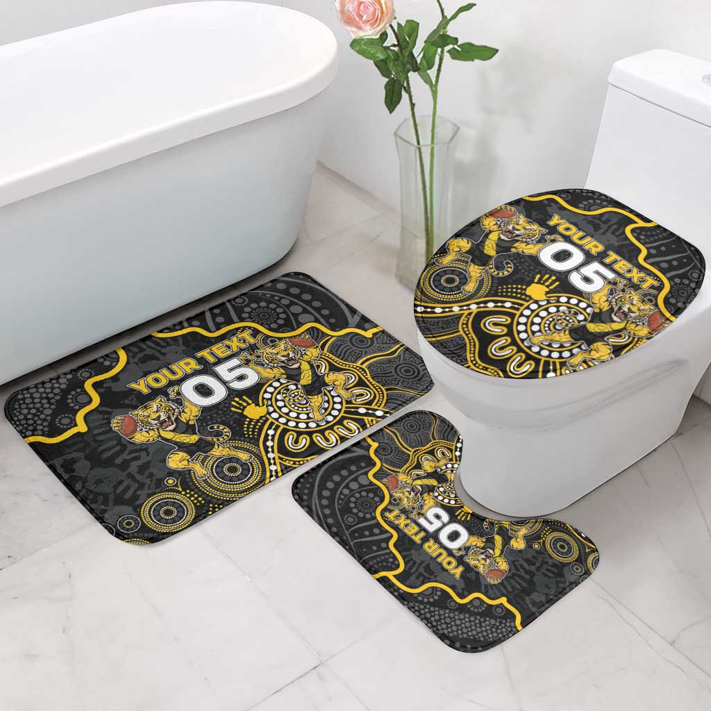 Custom Richmond Football Bathroom Set Aboriginal Dot Art Pattern