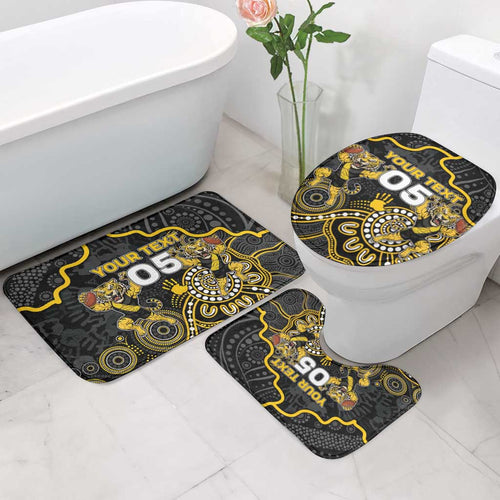 Custom Richmond Football Bathroom Set Aboriginal Dot Art Pattern