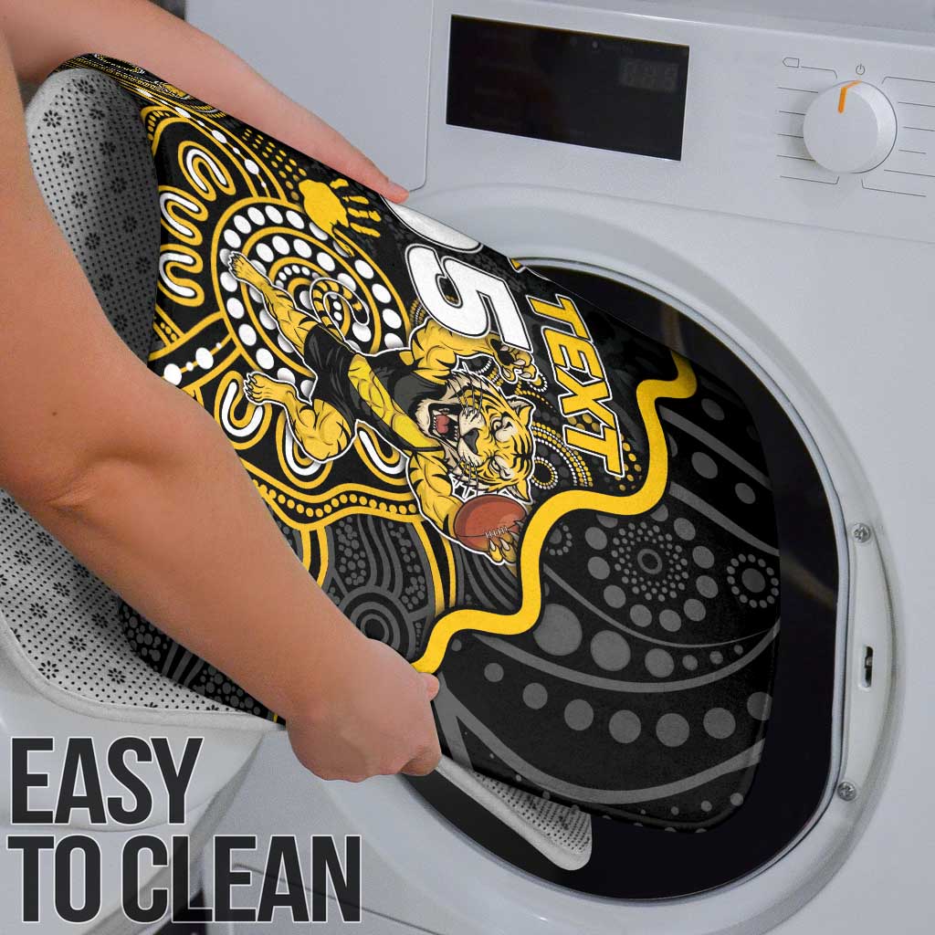 Custom Richmond Football Bathroom Set Aboriginal Dot Art Pattern