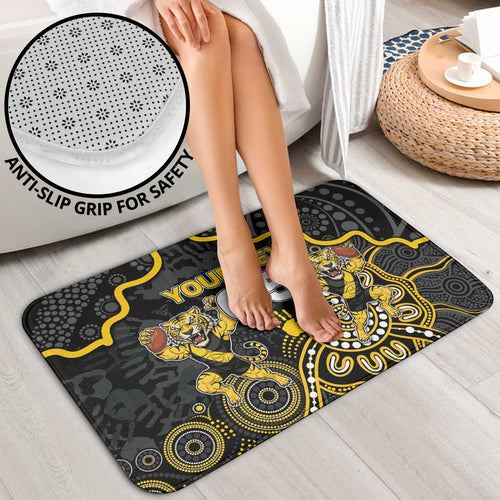 Custom Richmond Football Bathroom Set Aboriginal Dot Art Pattern