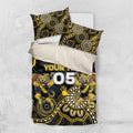 Custom Richmond Football Bedding Set Aboriginal Dot Art Pattern