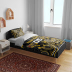 Custom Richmond Football Bedding Set Aboriginal Dot Art Pattern