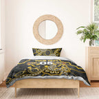 Custom Richmond Football Bedding Set Aboriginal Dot Art Pattern
