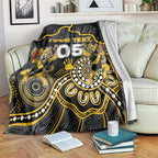 Custom Richmond Football Blanket Aboriginal Dot Art Pattern
