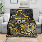 Custom Richmond Football Blanket Aboriginal Dot Art Pattern