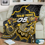 Custom Richmond Football Blanket Aboriginal Dot Art Pattern