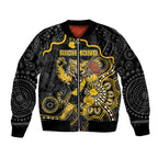 Custom Richmond Football Bomber Jacket Aboriginal Dot Art Pattern