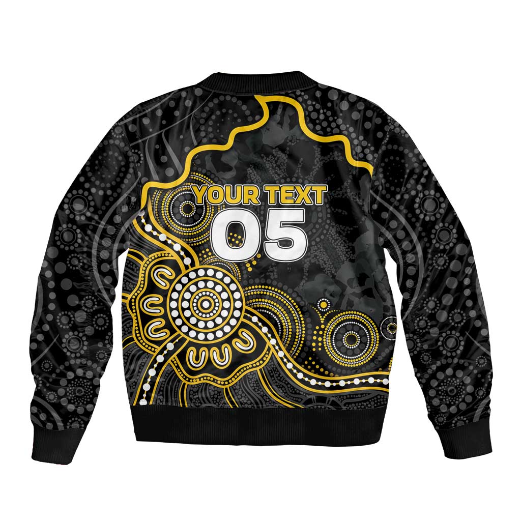 Custom Richmond Football Bomber Jacket Aboriginal Dot Art Pattern