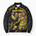 Custom Richmond Football Bomber Puffer Jacket Aboriginal Dot Art Pattern