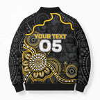 Custom Richmond Football Bomber Puffer Jacket Aboriginal Dot Art Pattern