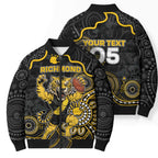 Custom Richmond Football Bomber Puffer Jacket Aboriginal Dot Art Pattern