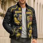 Custom Richmond Football Bomber Puffer Jacket Aboriginal Dot Art Pattern