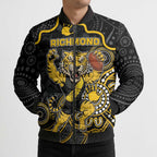 Custom Richmond Football Bomber Puffer Jacket Aboriginal Dot Art Pattern