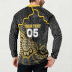 Custom Richmond Football Button Sweatshirt Aboriginal Dot Art Pattern