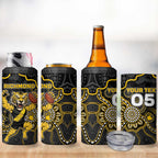 Custom Richmond Football 4 in 1 Can Cooler Tumbler Aboriginal Dot Art Pattern