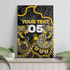 Custom Richmond Football Canvas Wall Art Aboriginal Dot Art Pattern