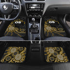 Custom Richmond Football Car Mats Aboriginal Dot Art Pattern