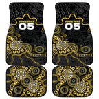Custom Richmond Football Car Mats Aboriginal Dot Art Pattern