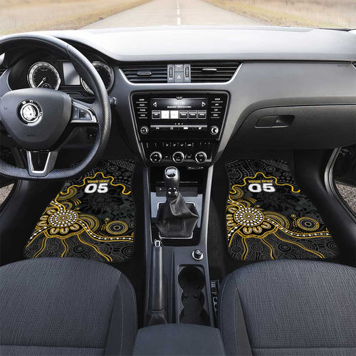 Custom Richmond Football Car Mats Aboriginal Dot Art Pattern