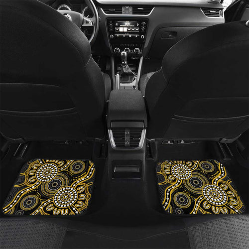 Custom Richmond Football Car Mats Aboriginal Dot Art Pattern