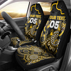 Custom Richmond Football Car Seat Cover Aboriginal Dot Art Pattern