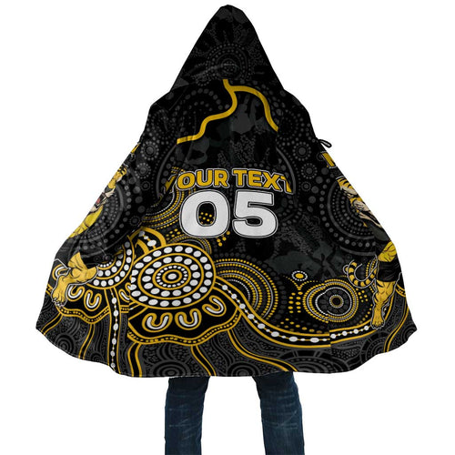 Custom Richmond Football Cloak Aboriginal Dot Art Pattern