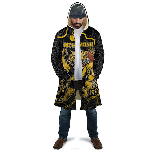 Custom Richmond Football Cloak Aboriginal Dot Art Pattern