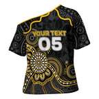 Custom Richmond Football Cross Shoulder Shirt Aboriginal Dot Art Pattern