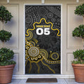 Custom Richmond Football Door Cover Aboriginal Dot Art Pattern