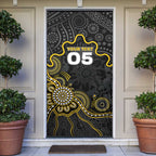Custom Richmond Football Door Cover Aboriginal Dot Art Pattern