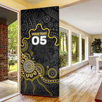 Custom Richmond Football Door Cover Aboriginal Dot Art Pattern
