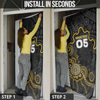 Custom Richmond Football Door Cover Aboriginal Dot Art Pattern