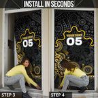 Custom Richmond Football Door Cover Aboriginal Dot Art Pattern