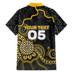 Custom Richmond Football Family Matching Mermaid Dress and Hawaiian Shirt Aboriginal Dot Art Pattern