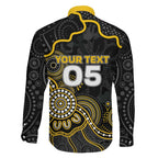 Custom Richmond Football Family Matching Mermaid Dress and Hawaiian Shirt Aboriginal Dot Art Pattern