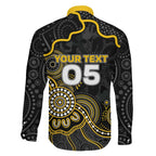Custom Richmond Football Family Matching Summer Maxi Dress and Hawaiian Shirt Aboriginal Dot Art Pattern