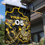 Custom Richmond Football Garden Flag Aboriginal Dot Art Pattern