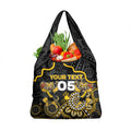 Custom Richmond Football Grocery Bag Aboriginal Dot Art Pattern