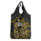 Custom Richmond Football Grocery Bag Aboriginal Dot Art Pattern
