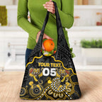 Custom Richmond Football Grocery Bag Aboriginal Dot Art Pattern
