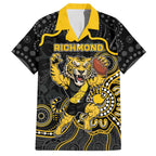 Custom Richmond Football Hawaiian Shirt Aboriginal Dot Art Pattern