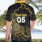 Custom Richmond Football Hawaiian Shirt Aboriginal Dot Art Pattern